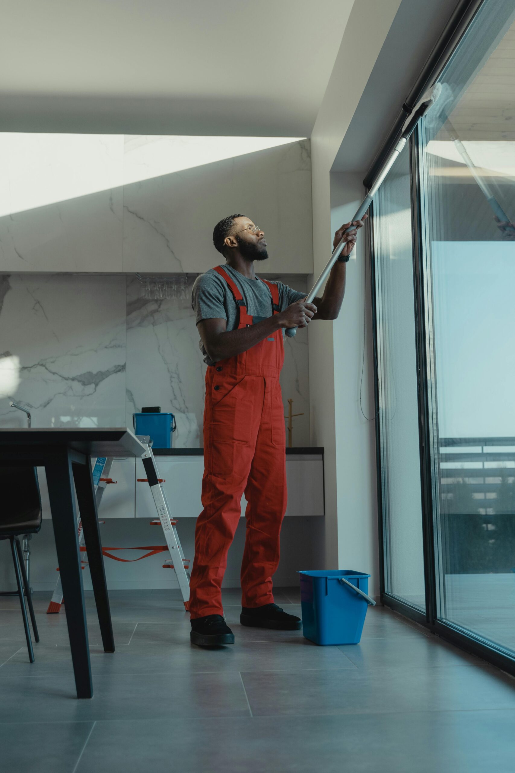 Inside windows? We’ll get them spotless without soaking the floors.